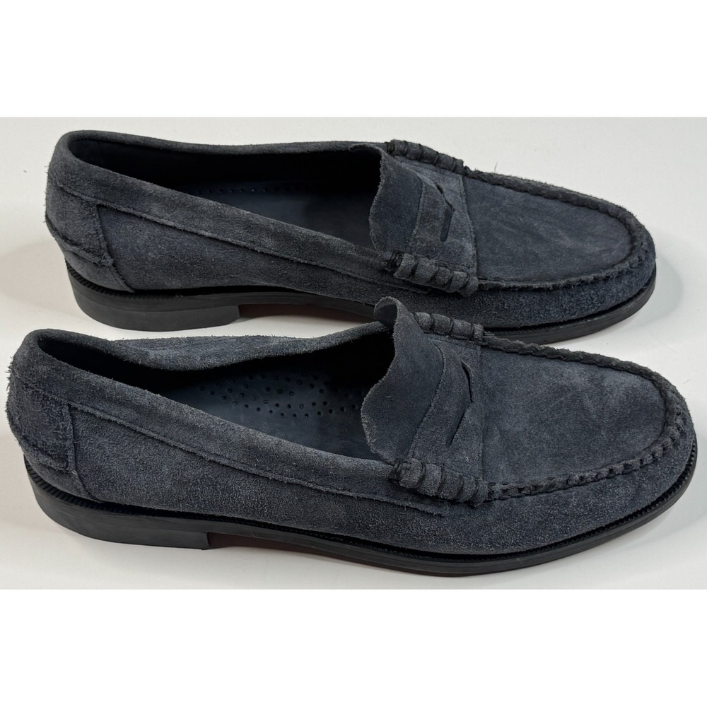Sebago Classic Dan Flesh Out Men's Gray Suede Penny Loafers Size 12.5 R